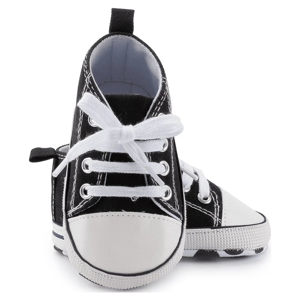 Baby Girls Boys Shoes Infant Canvas High-Top Ankle Sneakers for First Walkers 0-18M